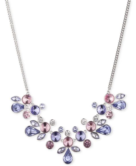 givenchy crystal heart necklace|Givenchy crystal stone collar necklace.